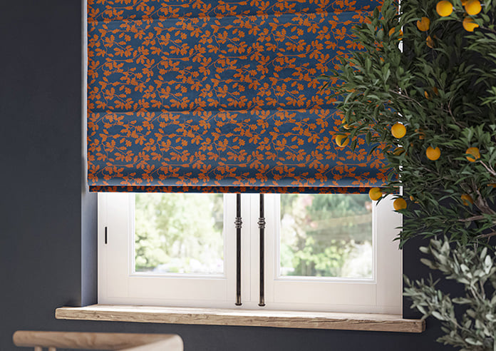 Oak Leaves Velvet, Autumn - Motorised Roman Blind - Image 5